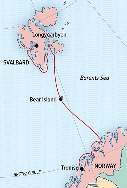 Map - Svalbard and Northern Fjords